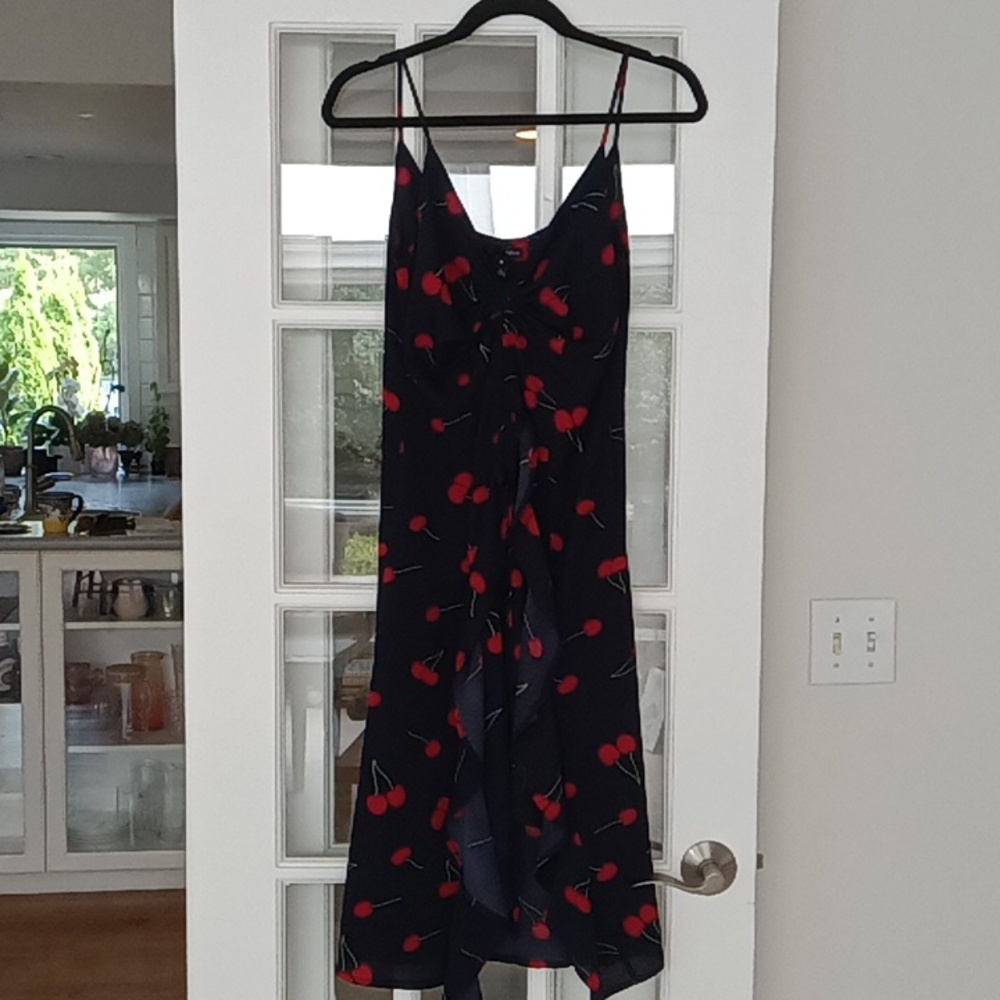 AQUA Brand Cherry Print Dress